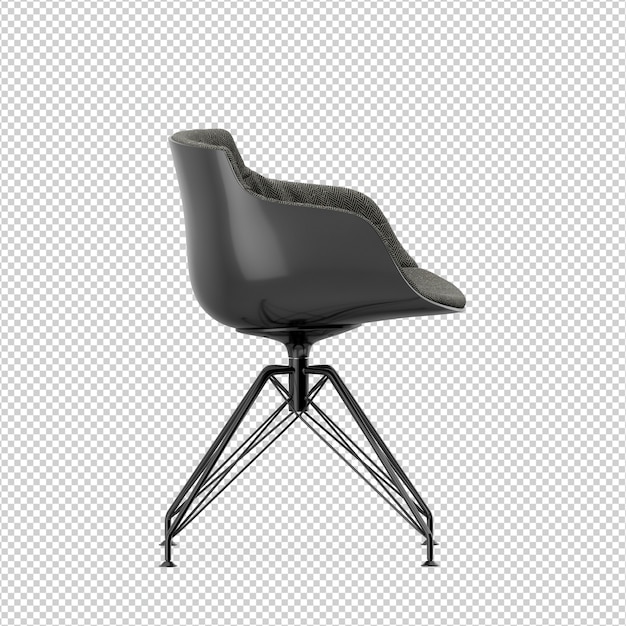 Silla isométrica 3D rendering aislado