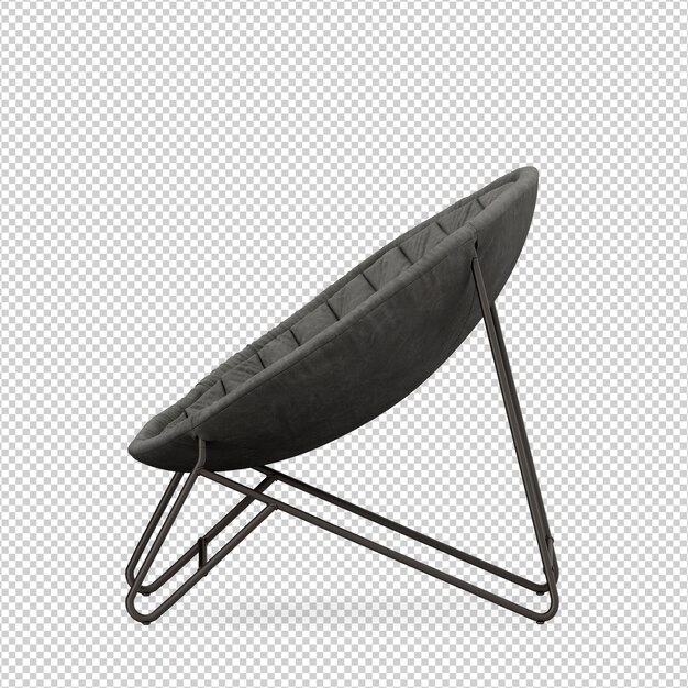 Silla isométrica 3D rendering aislado