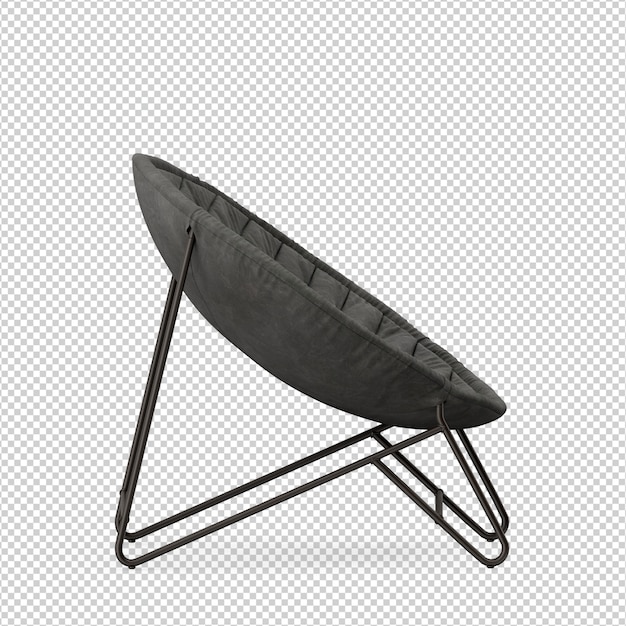 Silla isométrica 3D rendering aislado