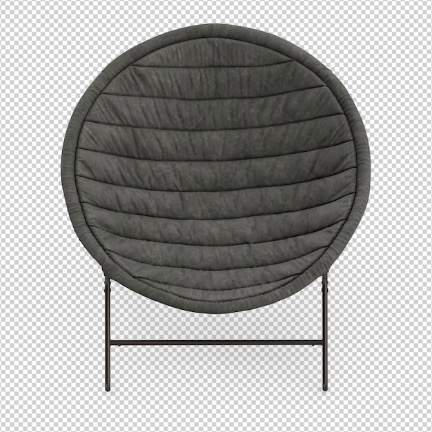 Silla isométrica 3D rendering aislado