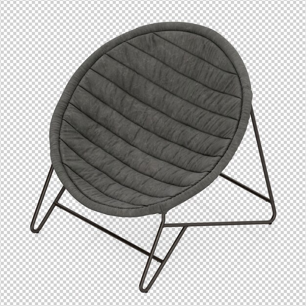 Silla isométrica 3D rendering aislado