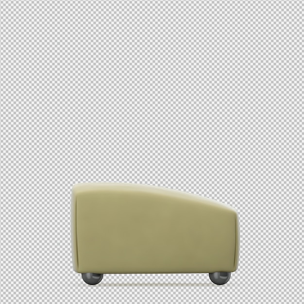 Silla isométrica del pie del taburete 3d