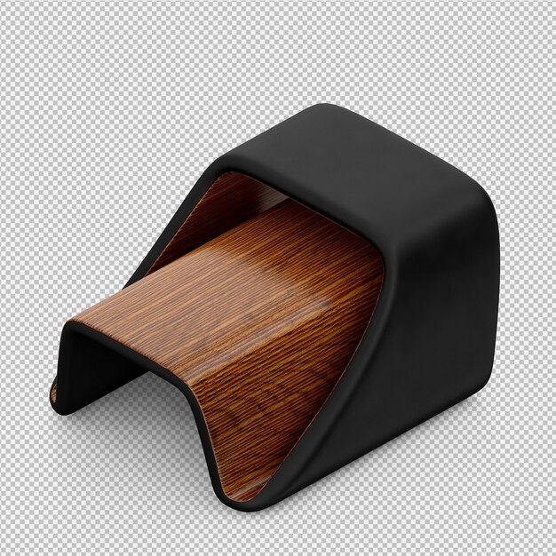 Silla isométrica del pie del taburete 3d