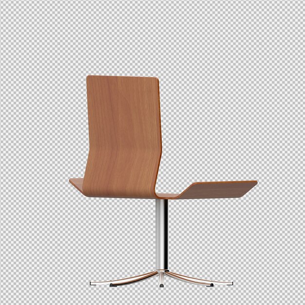 Silla isométrica render 3D