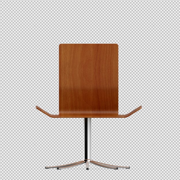 Silla isométrica render 3D