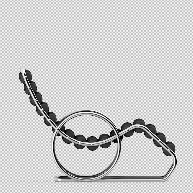 Silla isométrica render 3D