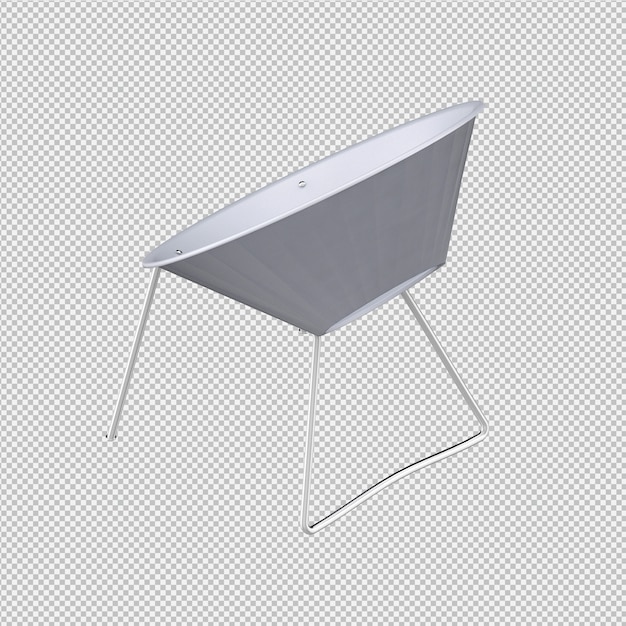 Silla isométrica render 3D