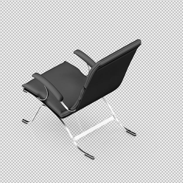 Silla isométrica render 3D