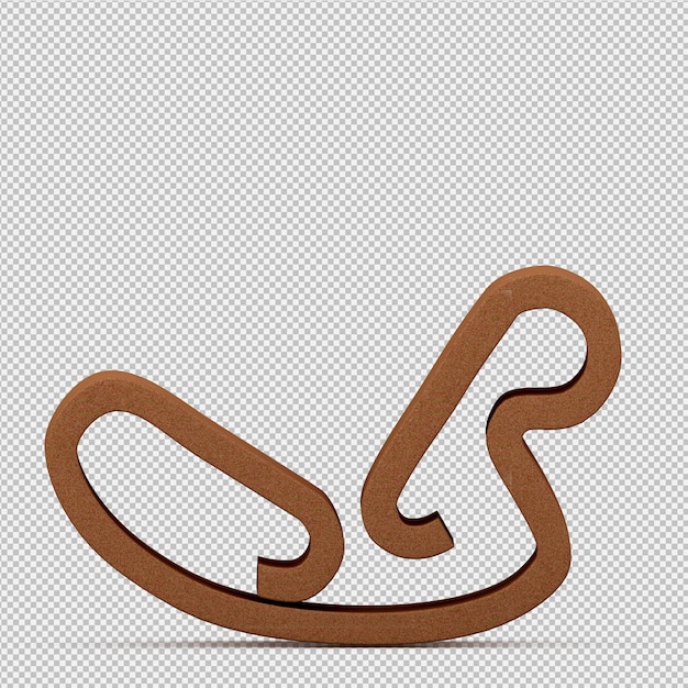 Silla isométrica render 3D