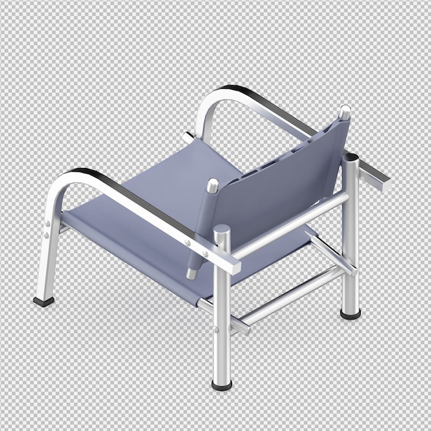 PSD silla isométrica render 3d