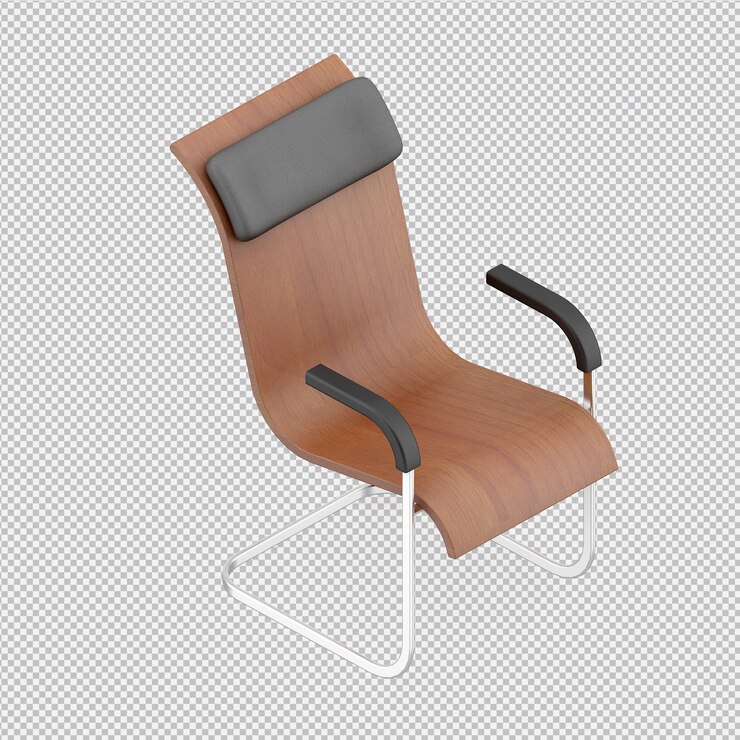 PSD silla isométrica render 3d