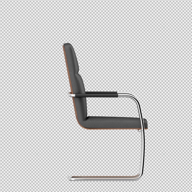 Silla isométrica render 3D