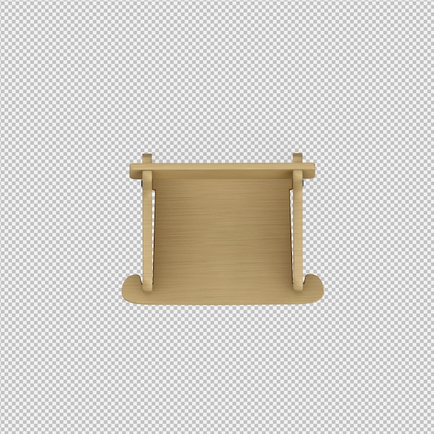 Silla isométrica render 3D