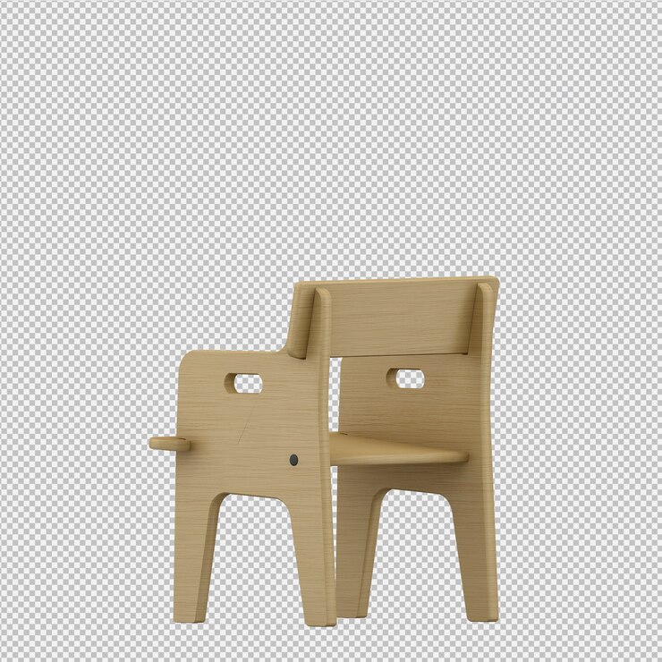 PSD silla isométrica render 3d