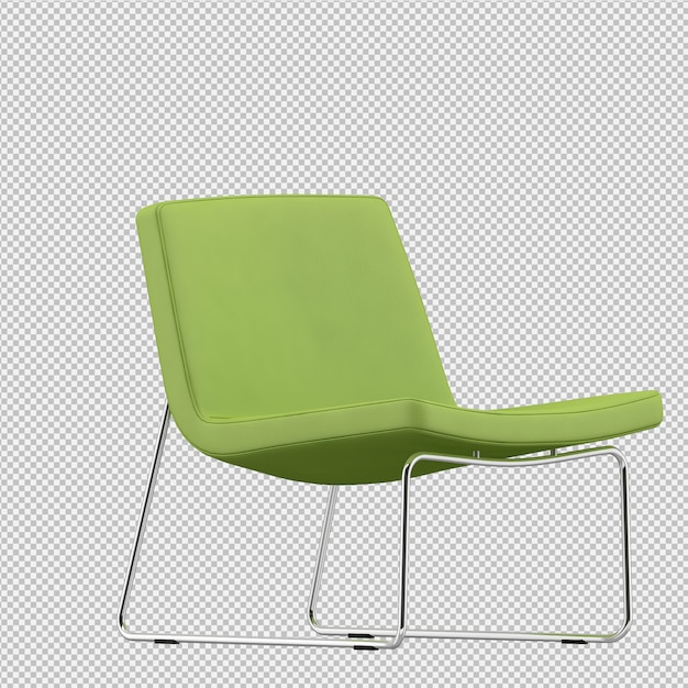 Silla isométrica render 3D