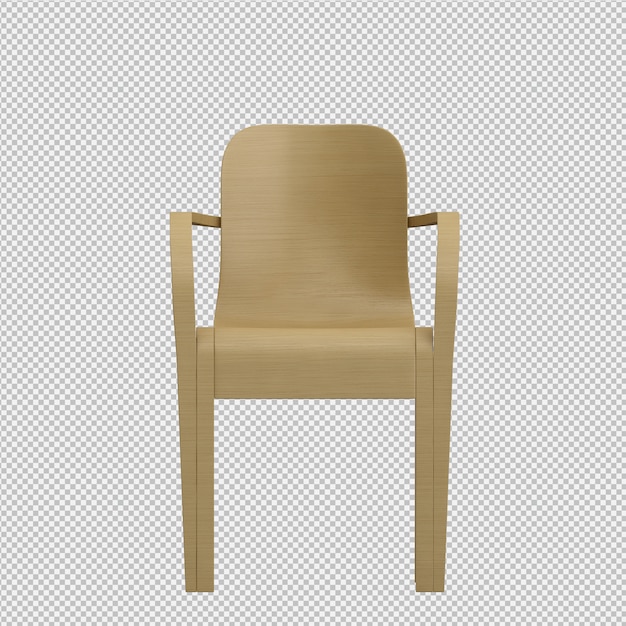 Silla isométrica render 3D