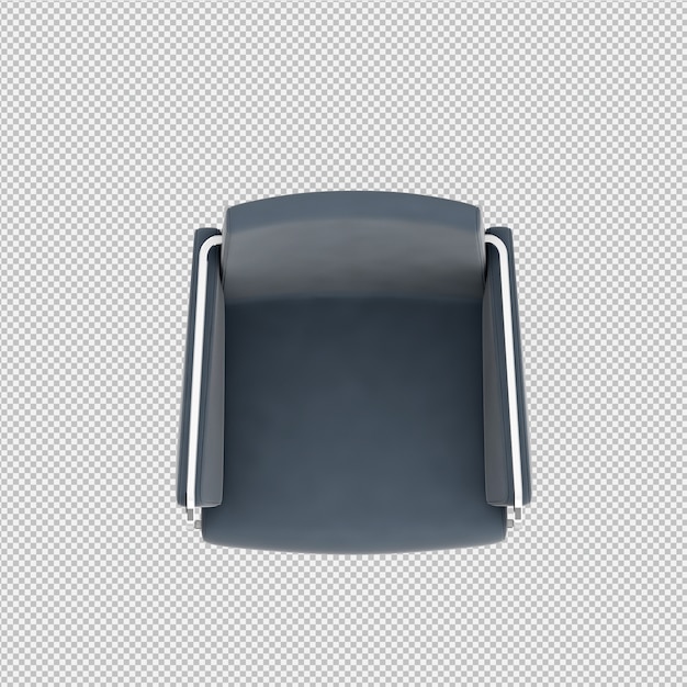 Silla isométrica render 3D
