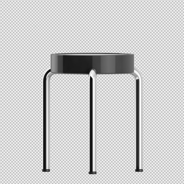 Silla isométrica render 3D