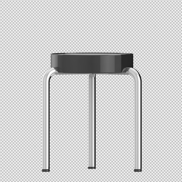 Silla isométrica render 3D