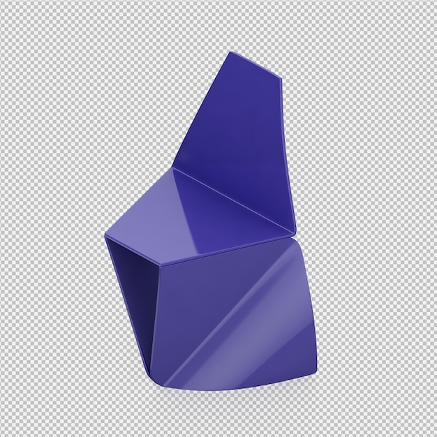 Silla isométrica render 3D