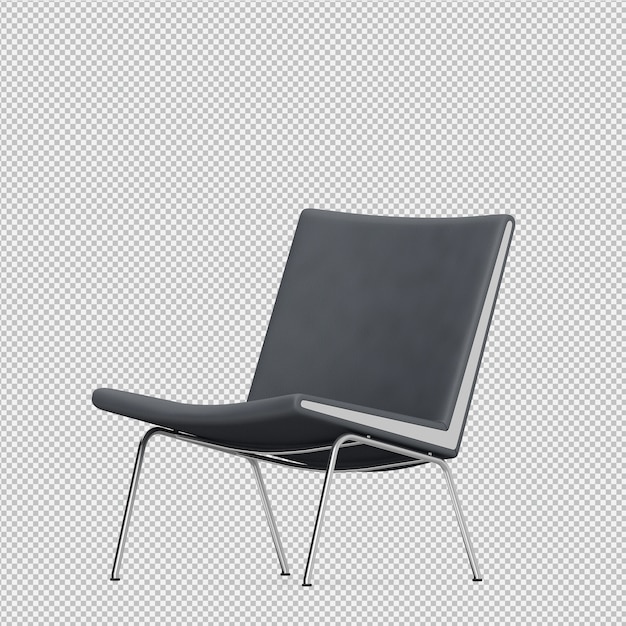 Silla isométrica render 3D