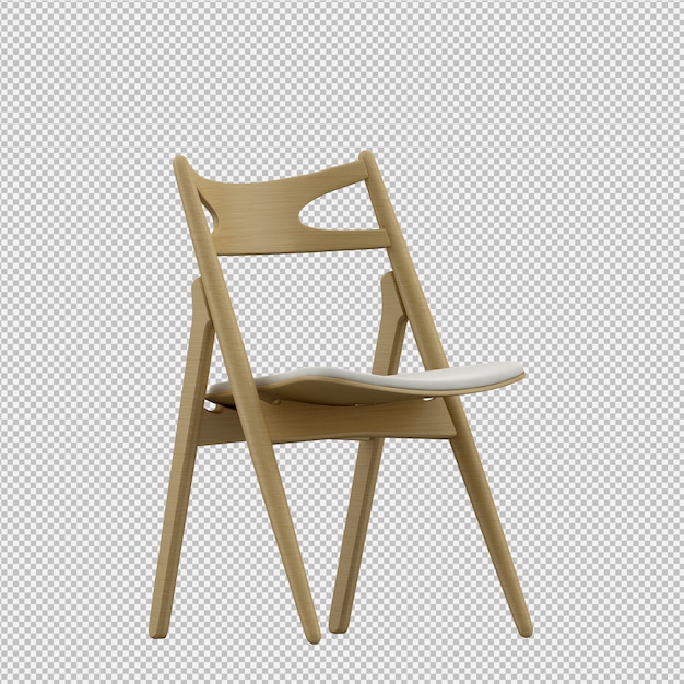 Silla isométrica render 3D