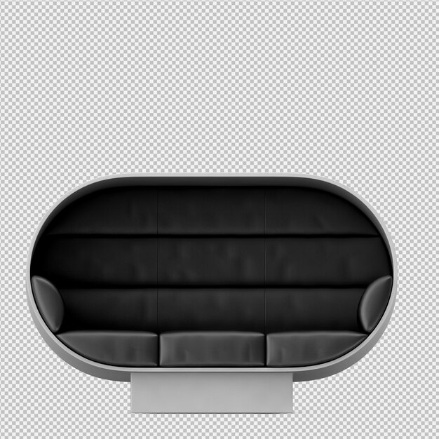 Silla isométrica render 3D