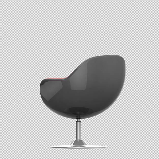 Silla isométrica render 3d