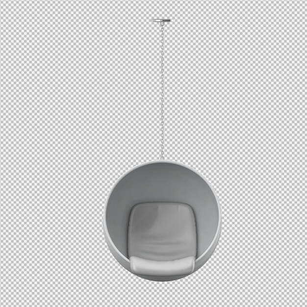 Silla isométrica render 3D