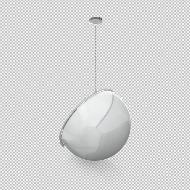 Silla isométrica render 3D