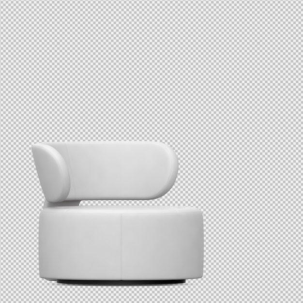 Silla isométrica render 3D