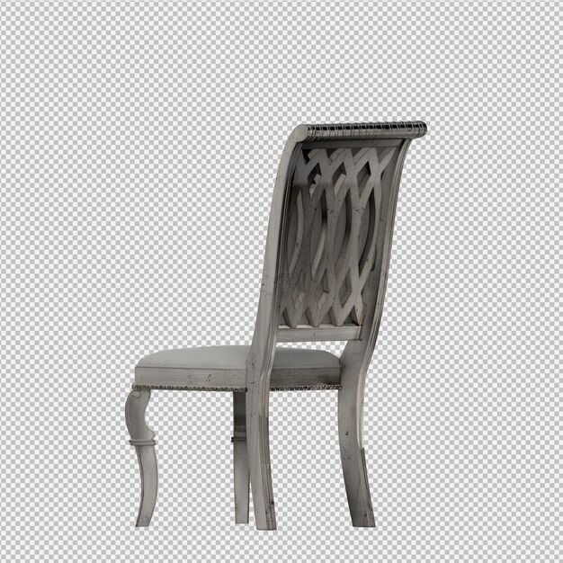 PSD silla isométrica render 3d