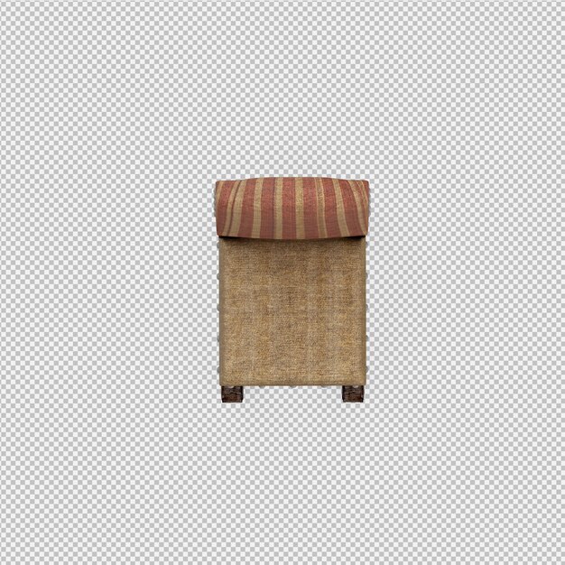 Silla isométrica render 3D