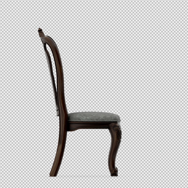 Silla isométrica render 3D