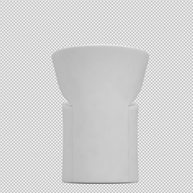 Silla isométrica render 3d