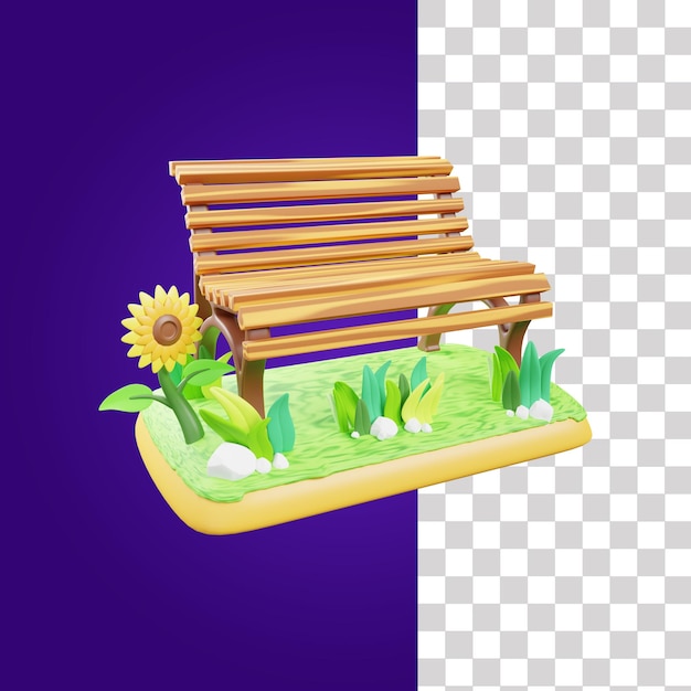 PSD silla de jardín 3d icon 2