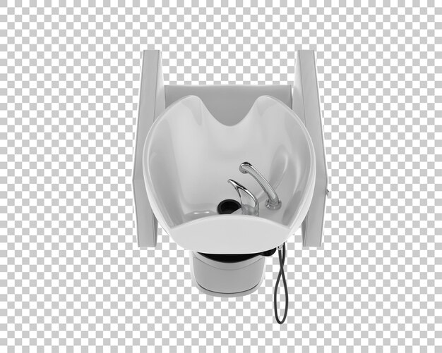 Silla de lavado aislada en el fondo del transporte ilustración de renderizado 3d