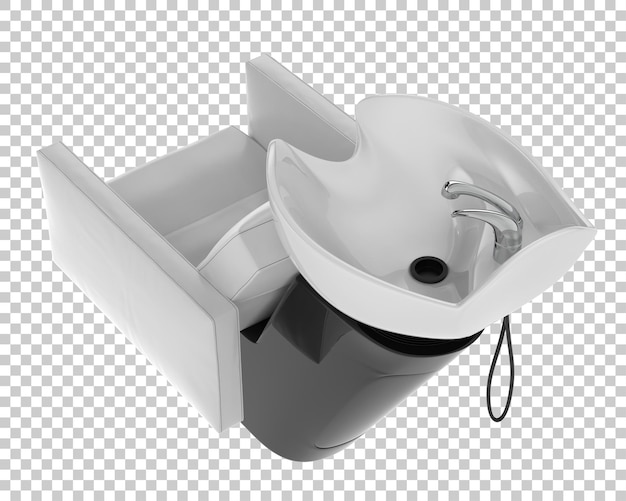 Silla de lavado aislada en el fondo del transporte ilustración de renderizado 3d