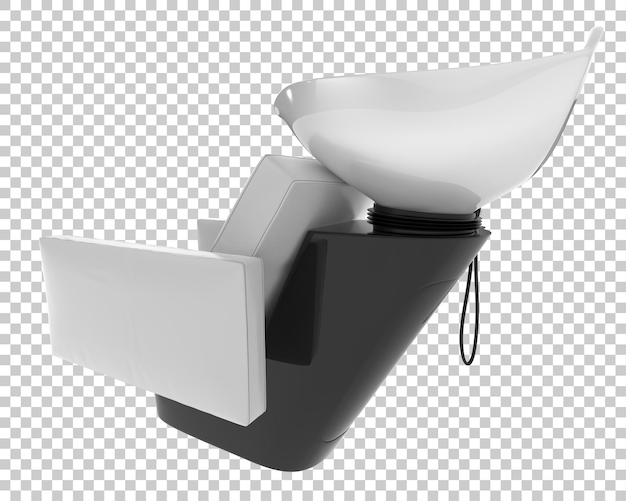 Silla de lavado aislada en el fondo del transporte ilustración de renderizado 3d