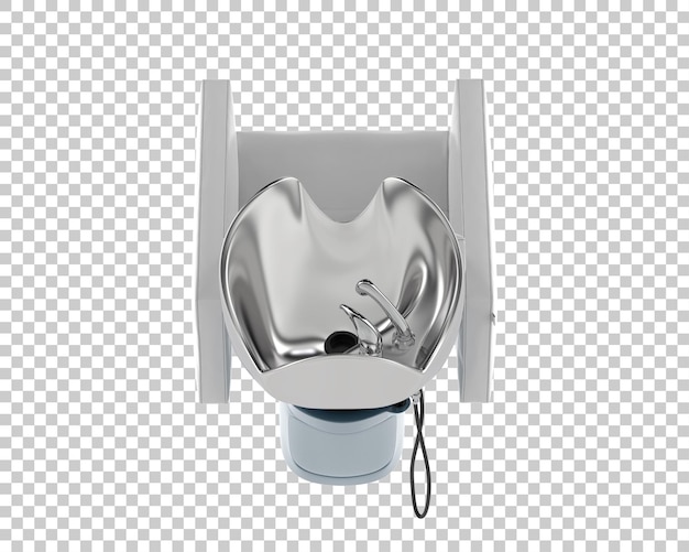Silla de lavado aislada en el fondo del transporte ilustración de renderizado 3d