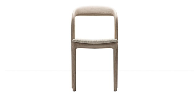 PSD silla moderna de estilo escandinavo de madera aislada sobre un fondo blanco colección de muebles