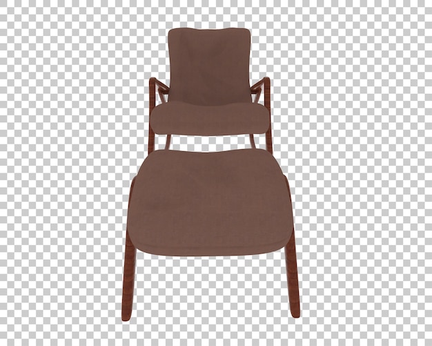 Silla moderna de mediados de siglo y conjunto otomano