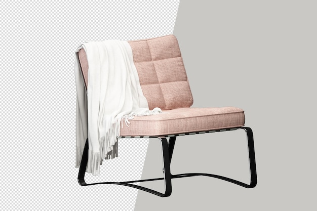Silla moderna en renderización en 3D