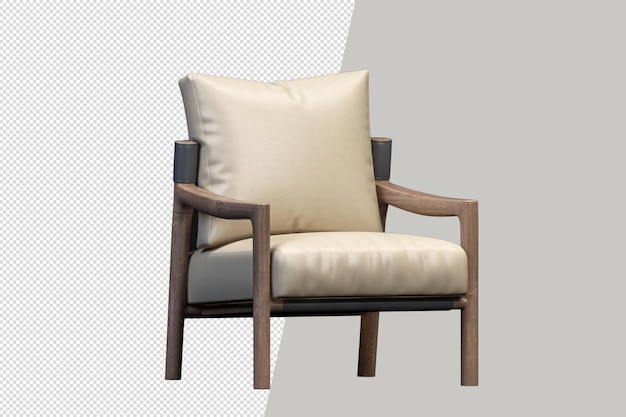 Silla moderna en renderizado 3d