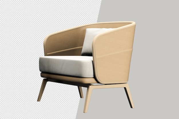 Silla moderna en renderizado 3d