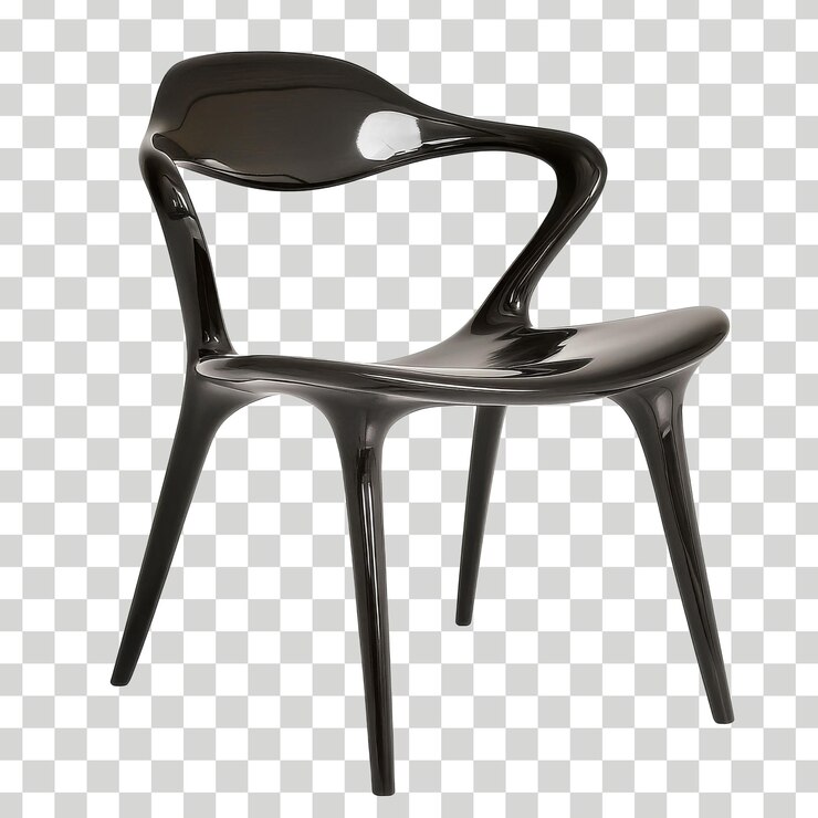silla modular moderna con fondo transparente