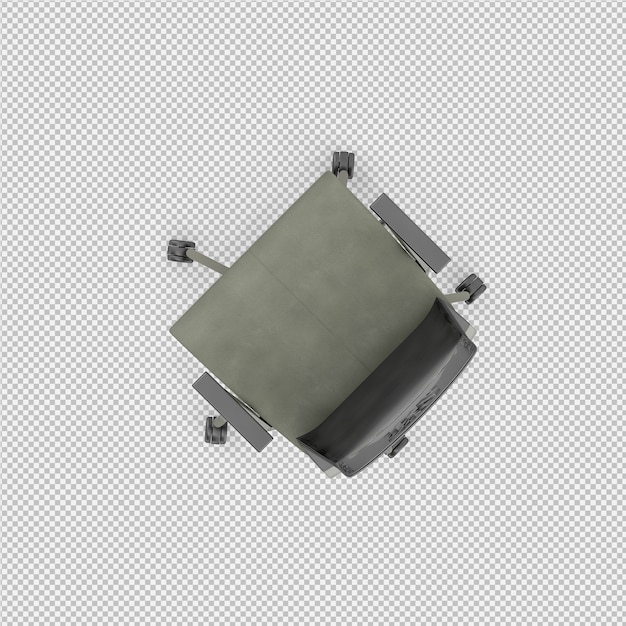 Silla de oficina 3D render aislado