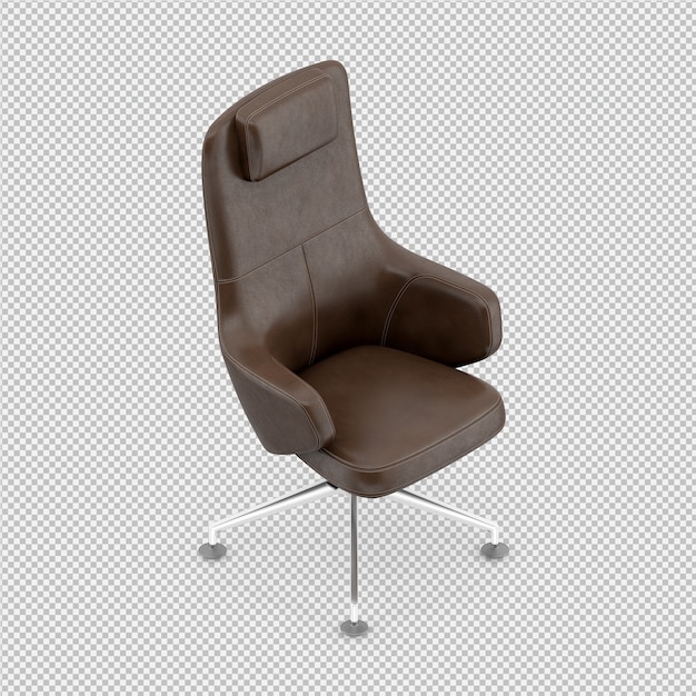 Silla de oficina 3d render aislado