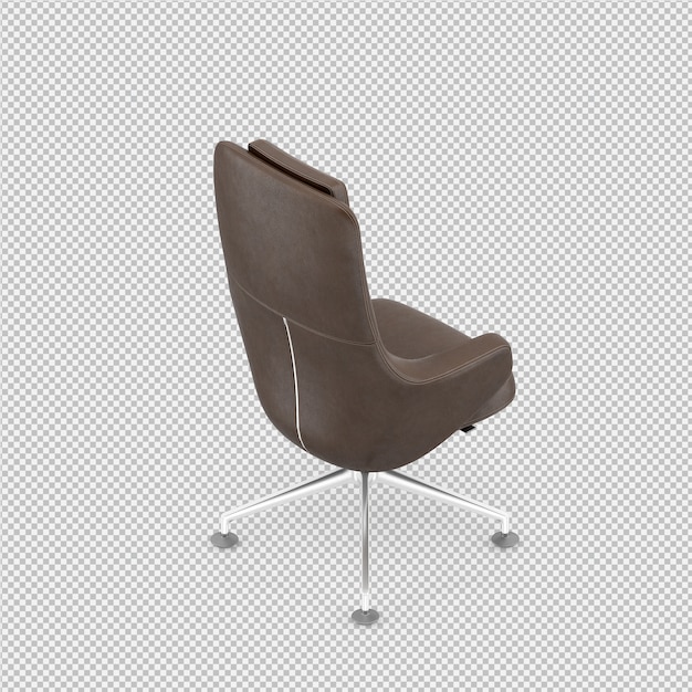 Silla de oficina 3D render aislado
