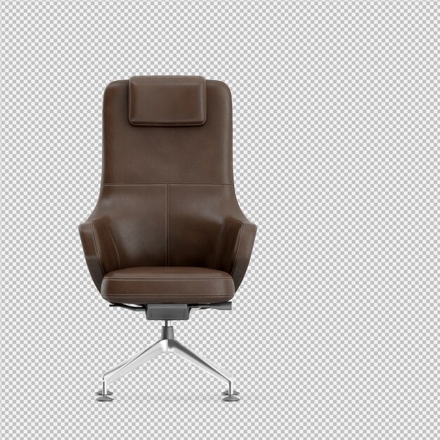 Silla de oficina 3d render aislado